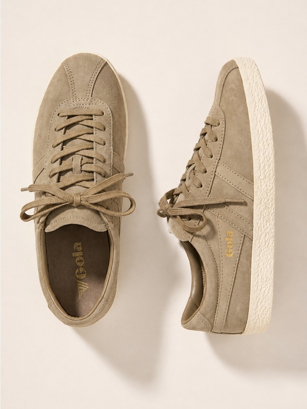 GOLA • Taupe Mushroom Suede Lifestyle Sport Walking Trainer Sneakers